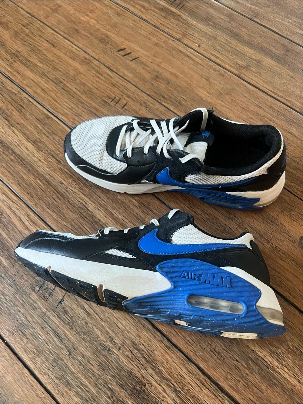 Nike Mens Air Max Excee Shoes Sneakers White Blue Black Size 9.5